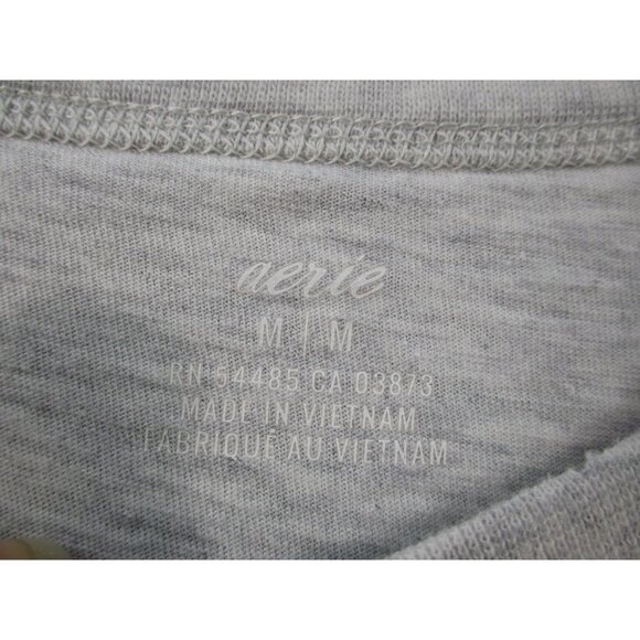 Soft Grey Aerie Long Sleeve Top With Red Heart Graphic Casual Womens Medium - Picture 3 of 9